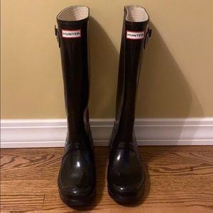 Tall Gloss Hunter Rain Boots